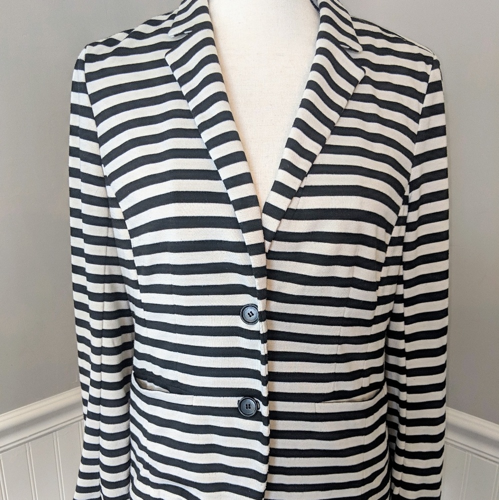 Ann Taylor Loft striped blazer size medium